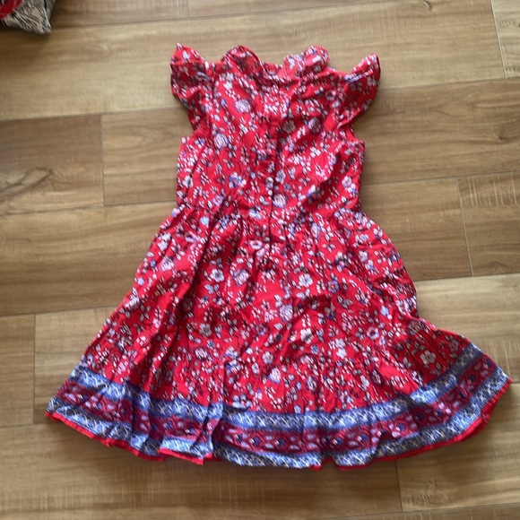 Janie and Jack Floral Ruffle Trim Dress - Picture 9 of 13